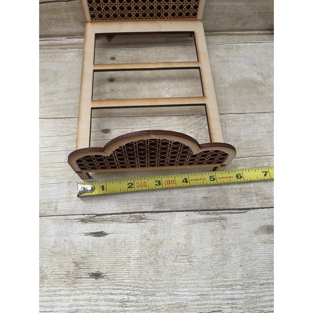 1:12 Scale Dollhouse Miniatures Mini Furniture Bed Wooden Decor, New, Boho Ratan - Picture 4 of 6